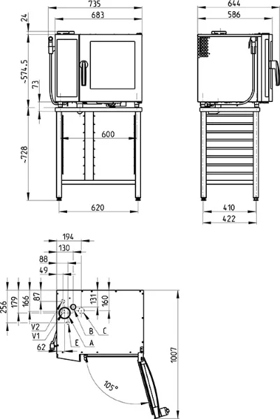 retigo-konvektomat-b-623-i-technicky-vykres